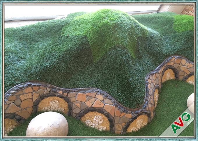 Powłoka lateksowa w kształcie litery C Kryty sztuczny dywan z trawy do dekoracji wnętrz Apple Green 0