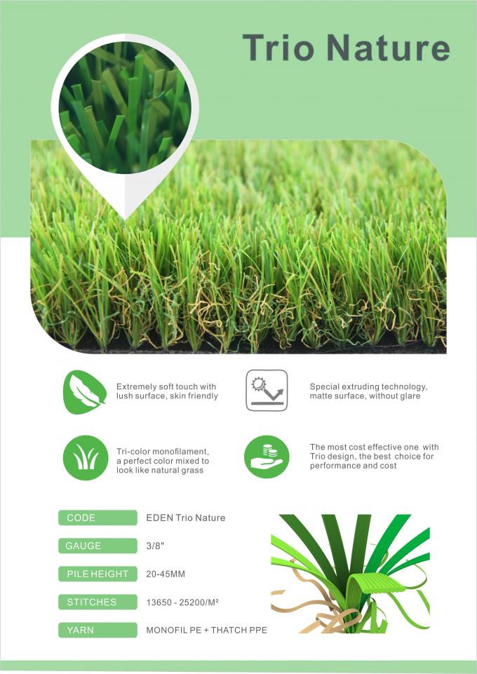 13400 Detex Garden Sztuczna trawa Podłoga z syntetycznej trawy Wolna od zanieczyszczeń 0