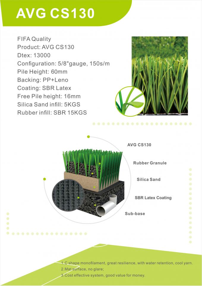 Sztuczna trawa Baseball Turf Piłka nożna na boisko do piłki nożnej 60mm 0