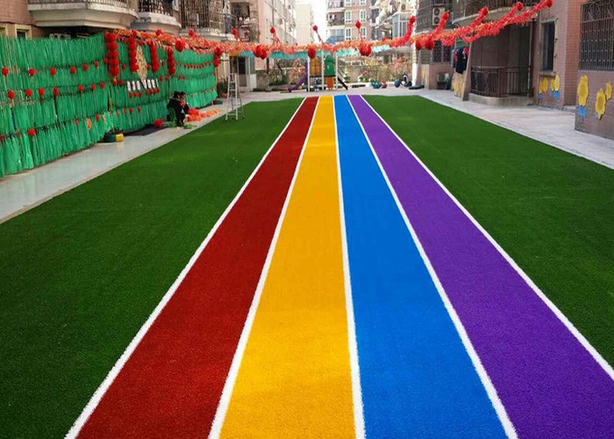 Runing Track Kolorowe dywany ze sztucznej trawy do dekoracji krajobrazu 0